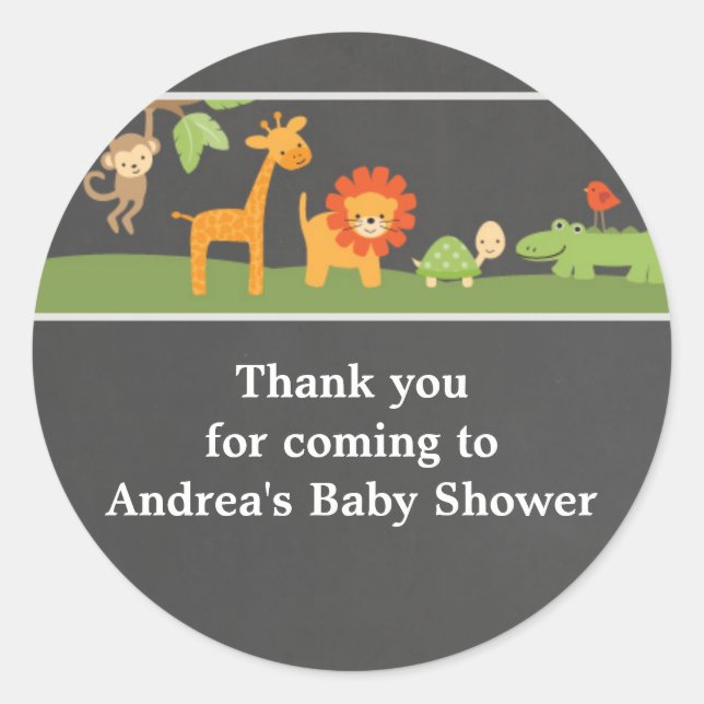 Adesivo Vinhetas Safari Selvagens de Fundo do Quadro (Frente)