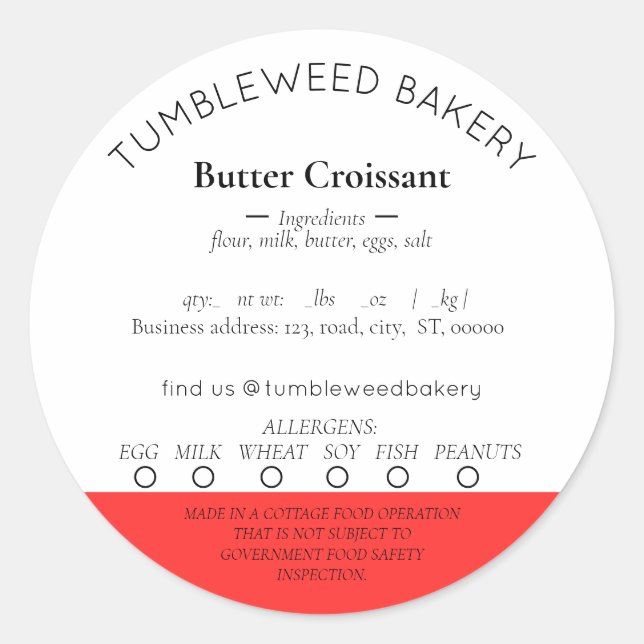 Adesivo Vinhetas simples de Comida de algodão (Frente)