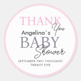 Adesivo Vinhetas te obrigado por chá de fraldas.