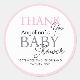 Adesivo Vinhetas te obrigado por chá de fraldas.