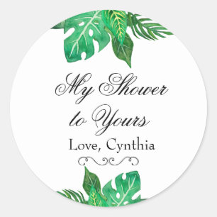 Adesivo Vinhetas Tropicais de Favor da Selva