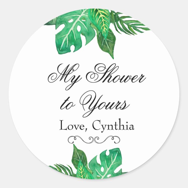 Adesivo Vinhetas Tropicais de Favor da Selva (Frente)