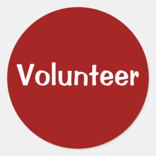 Adesivo Vinhetas-Voluntárias - Branco em Vermelho