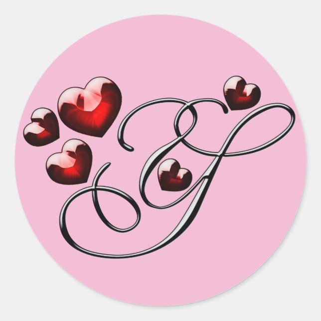 Adesivo vinhetas Y iniciais de monograma (Frente)