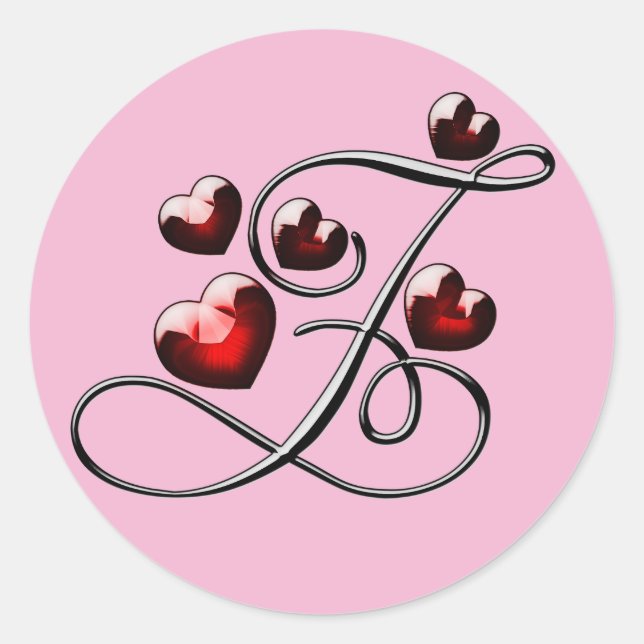 Adesivo vinhetas Z iniciais monograma (Frente)