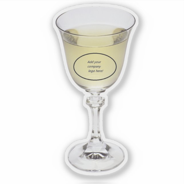 Adesivo Vinho Branco Vinho Personalizado Vinho Decal com L (Frente)