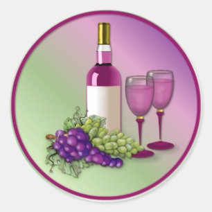 Adesivo Vinho & brinde das uvas