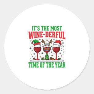 Adesivo Vinho de Natal Vermelho Maravilhoso Design