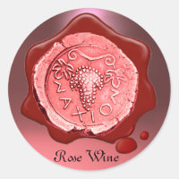 VINHO DE rosa DE VINHO VERMELHO SELO