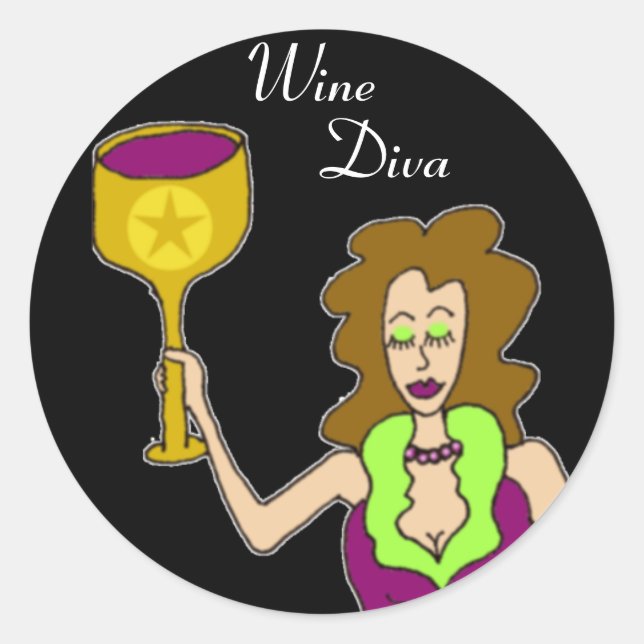 Adesivo Vinho Diva Escuro (Frente)