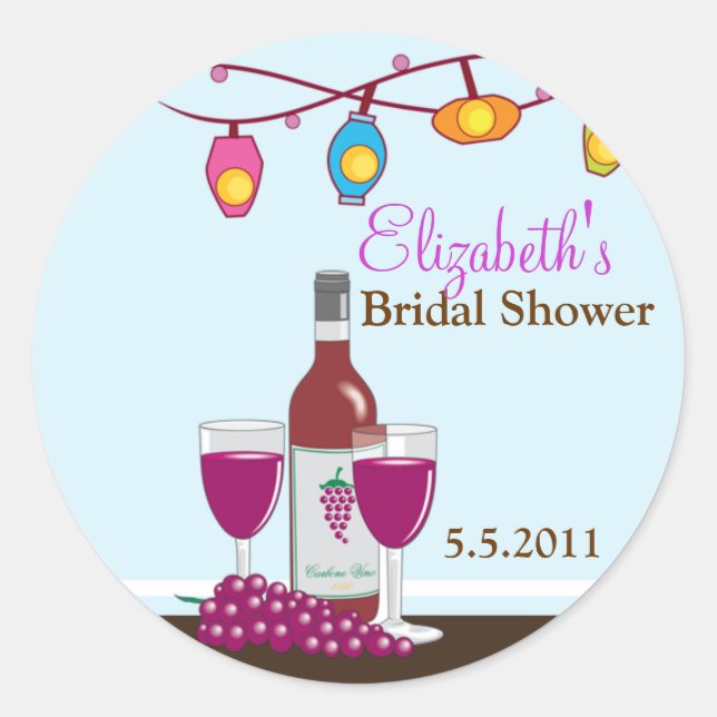 Adesivo Vinho e queijo Vinhetas-Favorecíveis Personalizáve (Frente)