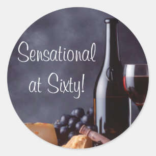 Adesivo Vinho e Vinheta de Queijo