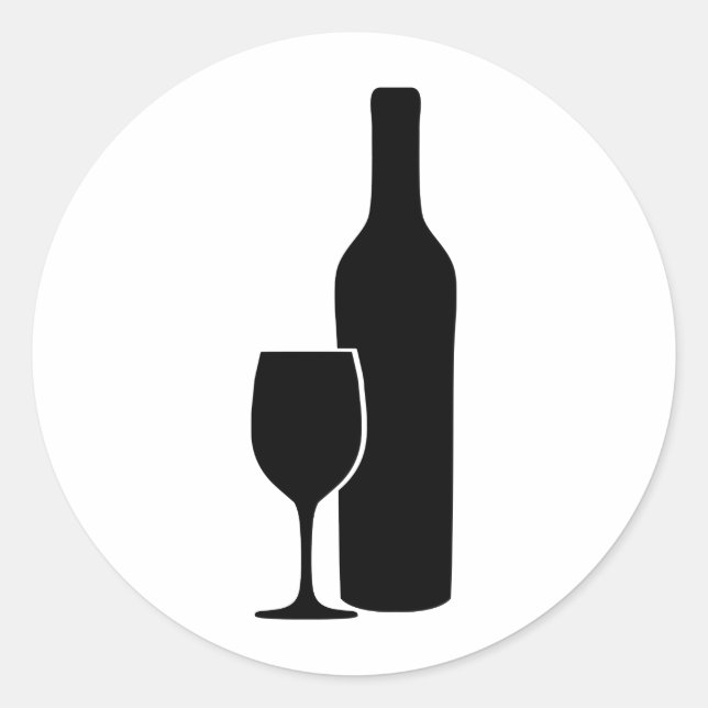 Adesivo Vinho - ícone da vinha (Frente)