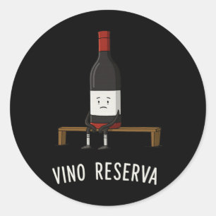 Adesivo Vinho Reserva Camisa Reserva de Futebol Engraçado
