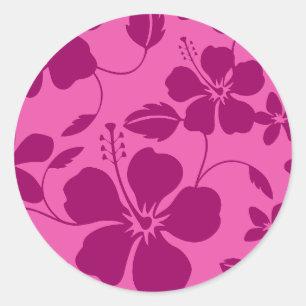 ADESIVO VINHO TINTO BURGUNDY COM HULA HAWAIANO (HIBISCO)