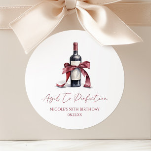 Adesivo Vinho Tinto Envelhecido à Perfeição Arco de Aniver