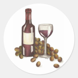 Adesivo Vinho Tinto Provando Uvas De Vidro Vidro Maquinari