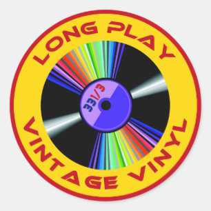 Adesivo Vinil 33 1/3 do vintage do jogo longo