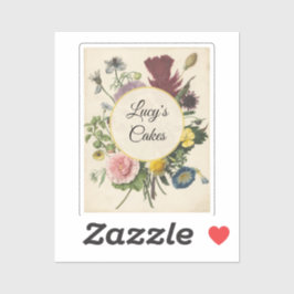 Adesivo Vinil Botânico Floral Vintage Personalizado