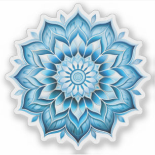 Adesivo vinil de mandala azul