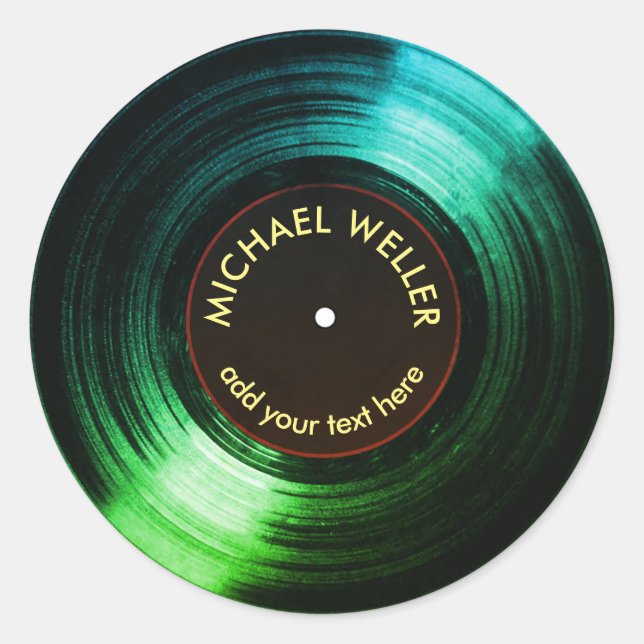 Adesivo vinil record green (Frente)