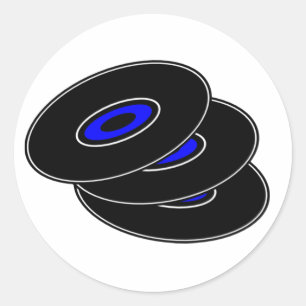 Adesivo vinil Records Stickers