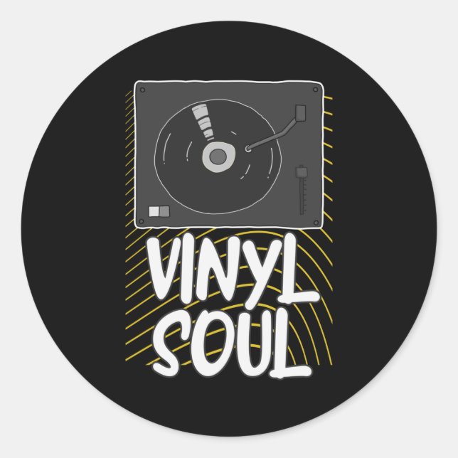 Adesivo Vinil Soul Record Turntable DJ (Frente)