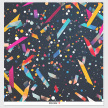 Vinil Sticker confetti de cor vibrante