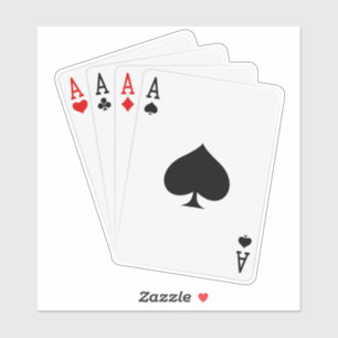 Adesivo Vinil Sticker de Quatro Aces