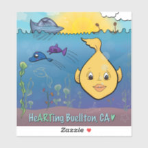 Vinil Sticker - Goldie Fish - Buellton.Art