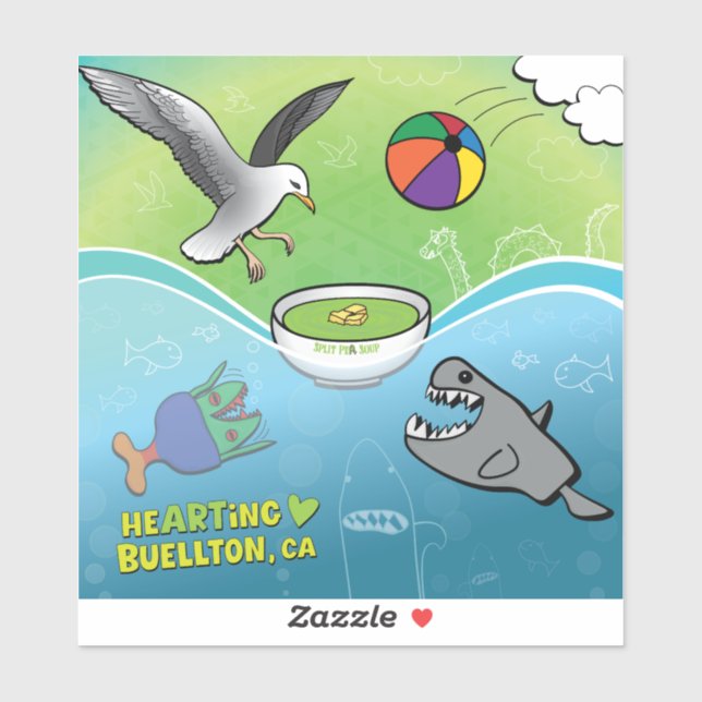 Adesivo Vinil Sticker - Sopa De Ervilha - Buellton.Art (Folha)