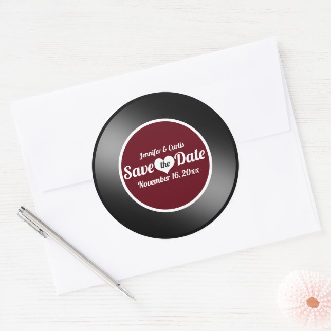 Adesivo Vinil Vinho Casamento Salve a Data  (Envelope)