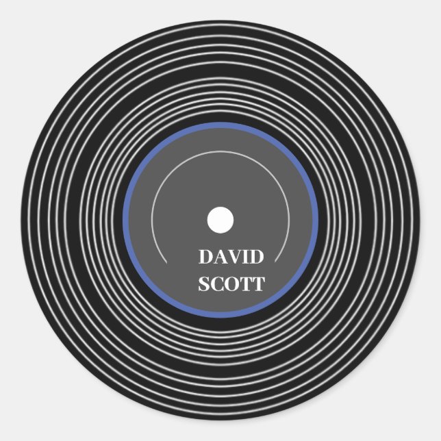 Adesivo Vinilo preto personalizado Lp (Frente)