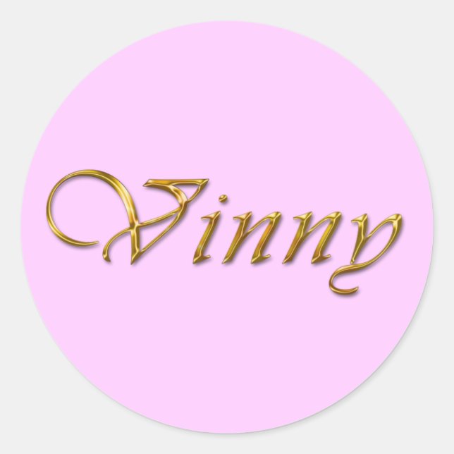 Adesivo VINNY Name Branded Personalised Fun Gift Stickers (Frente)