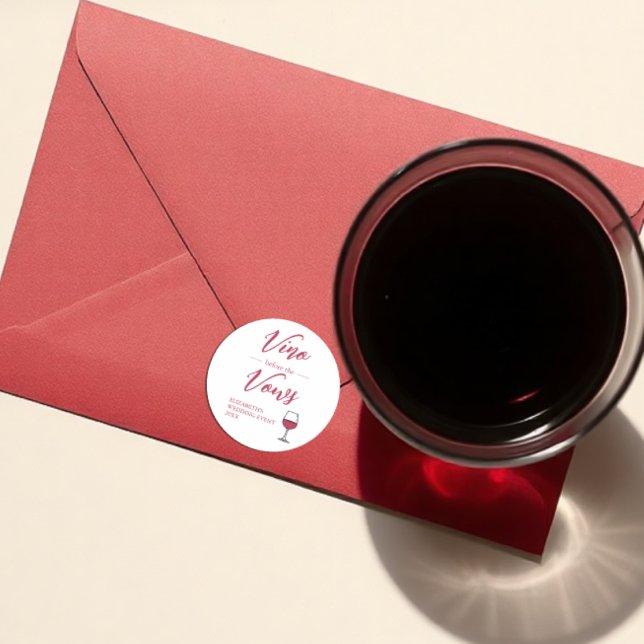 Adesivo Vino Antes dos Votos Festa de Noivado/Despedida de (Criador carregado)