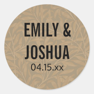 Adesivo Vintage 1844 casamento de Casamento Vitoriano