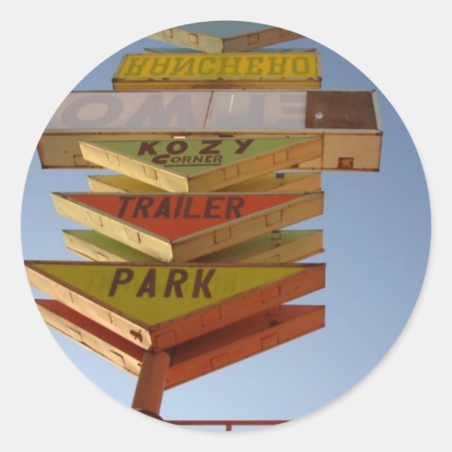 Adesivo Vintage 1950's Route 66 Sign Retro (Frente)