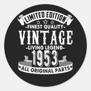Adesivo Vintage 1953 - 69th Birthday 69 Year Old B-day