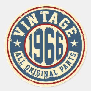 Adesivo Vintage 1966 todas as peças do original