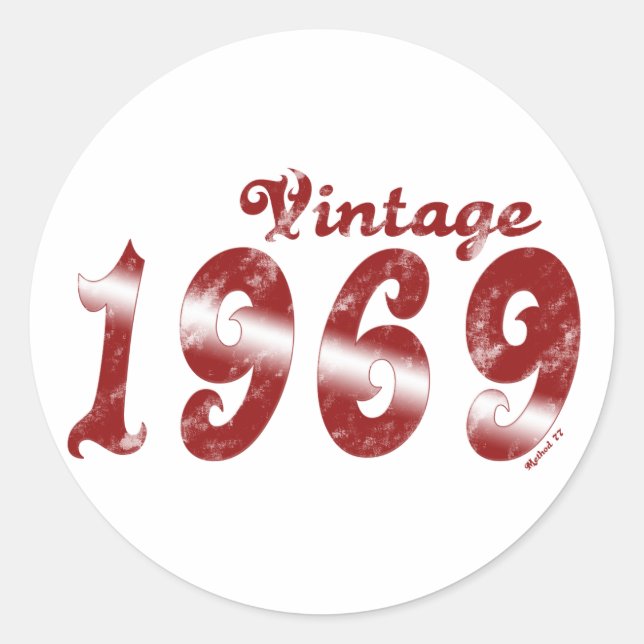 Adesivo Vintage 1969 Sticker (Frente)