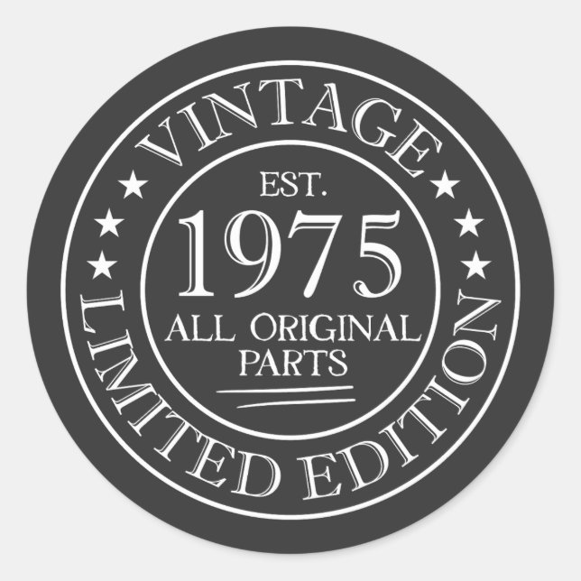 Adesivo Vintage 1975 (Frente)