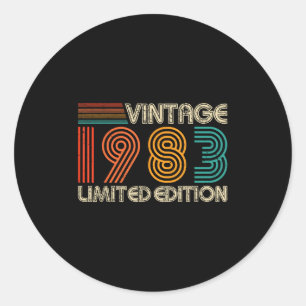 Adesivo Vintage 1983 Limited Edition Clique em 1983 Men Wo
