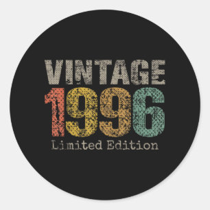 Adesivo Vintage 1996 Texto Presente de Aniversário de 30 a