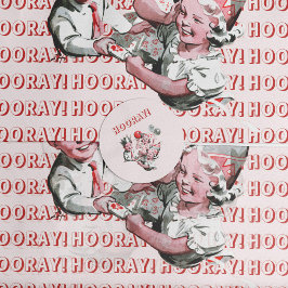 Adesivo Vintage 50 Hooray Children Aniversário