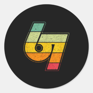 Adesivo Vintage 6 7 Meme Seis Sete Logotipo Namaste Engraç