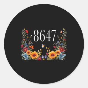 Adesivo Vintage 86 47 Anti-trump Flower Presidente
