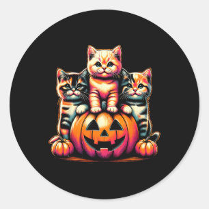 Adesivo Vintage 90s Gatos Gatinhos Pumpkin Halloween Spook