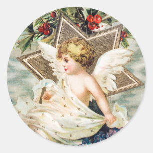 Adesivo Vintage A Joyous Christmastide (1908) Painting