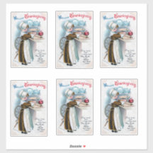 Vintage Ação de Graças Saudação a Pilgrim Girl Ba