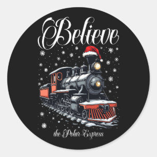 Adesivo Vintage acredita no trem de Natal